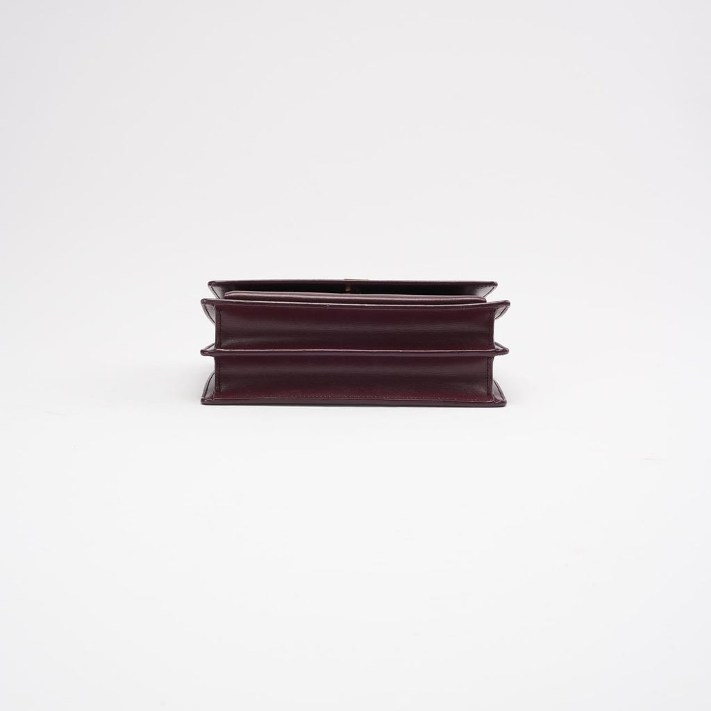 Saint Laurent Burgundy Calfskin Medium Monogram Sunset 2018