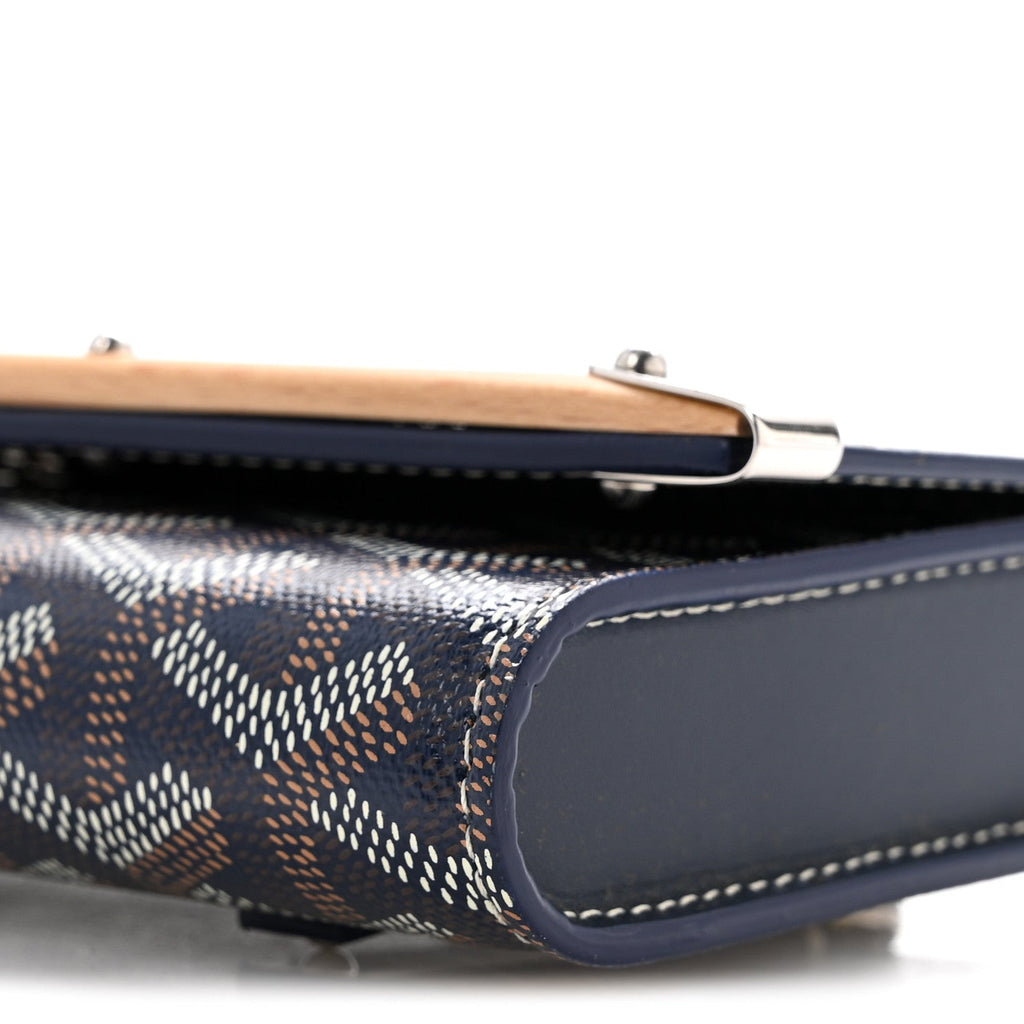 Goyardine Monte Carlo Bois Clutch Navy