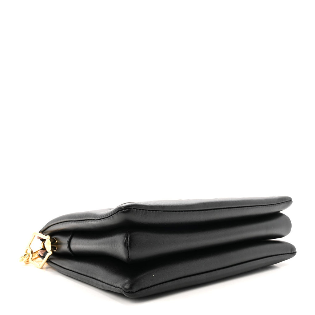 Lambskin Embossed Monogram Coussin PM Black