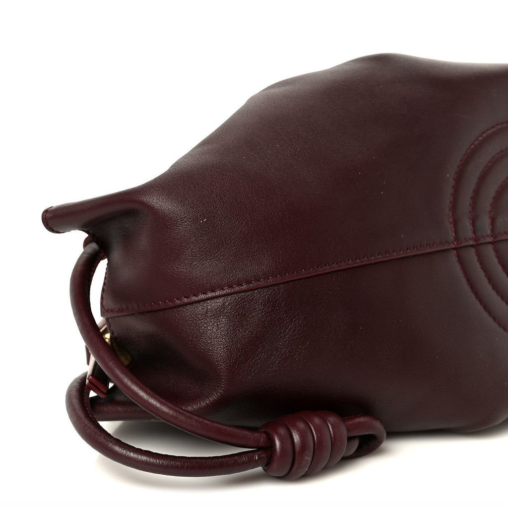 Shiny Nappa Calfskin Small Paseo Bag Burgundy