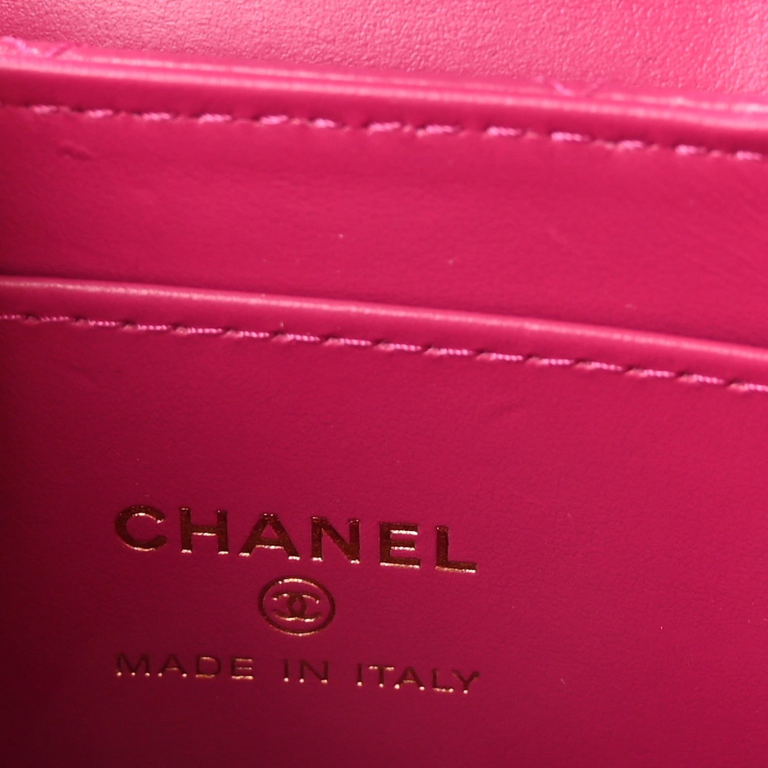 Shiny Aged Calfskin Quilted Mini Nano Kelly Shopper Dark Pink