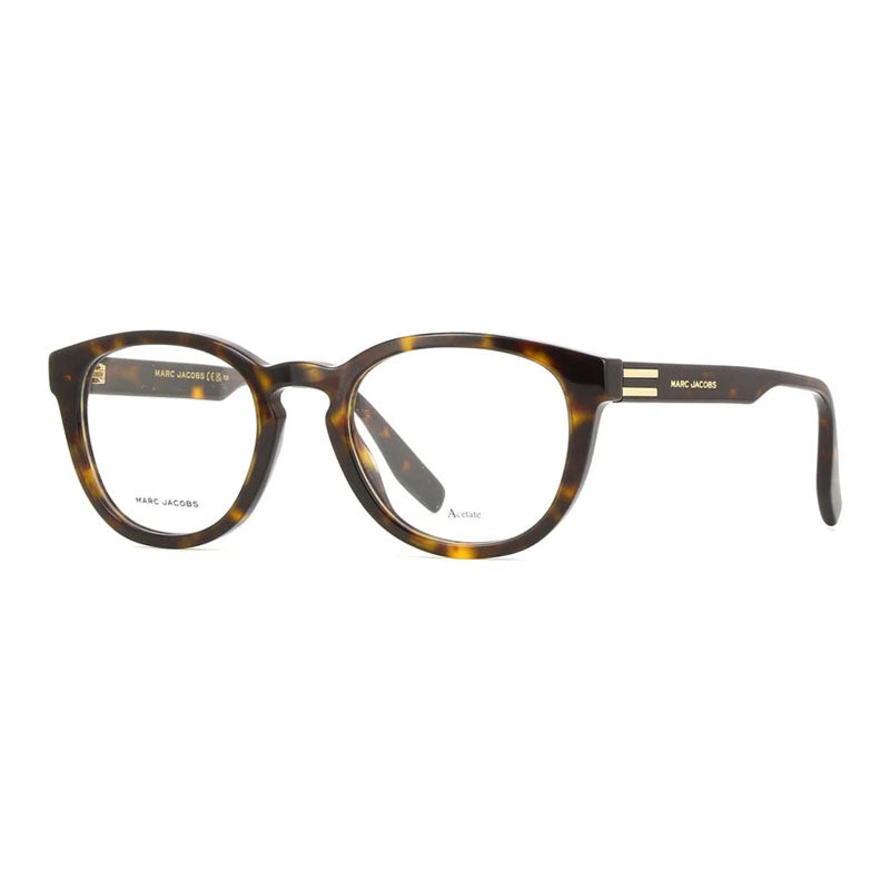Marc Jacobs Eyeglasses Round Full Rim, Black Frame and Clear Demo Lenses Lens MARC721080700