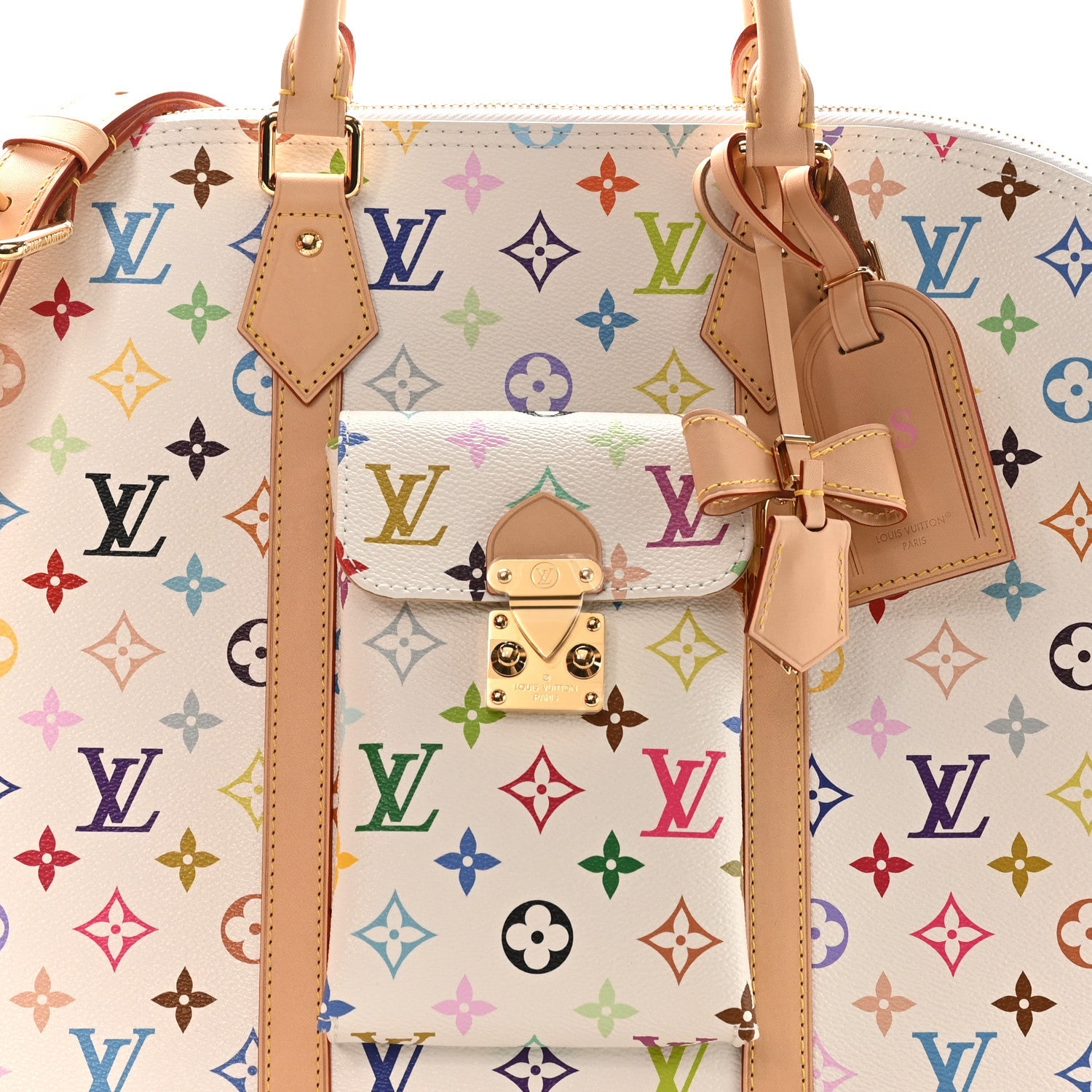 LV x TM Monogram Multicolor Alma Travel White