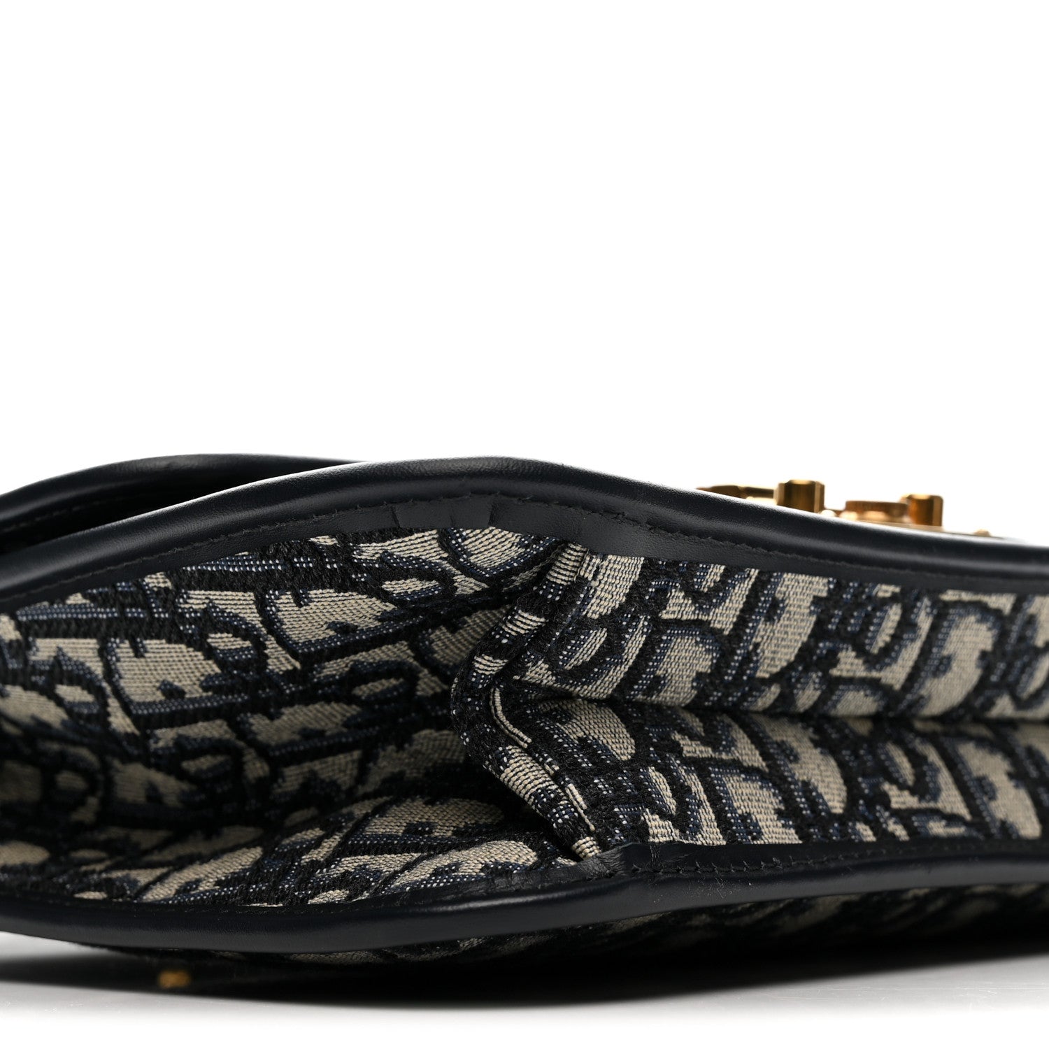 Oblique Small DiorAddict Flap Bag Navy Blue