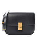 Box Calfskin Medium Classic Box Flap Bag Navy