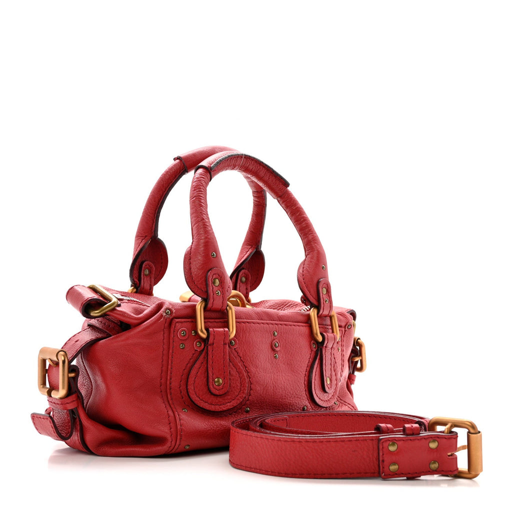 Calfskin Medium Paddington Satchel Rouge