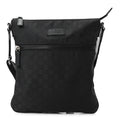 Nylon Monogram Small Flat Messenger Bag Black