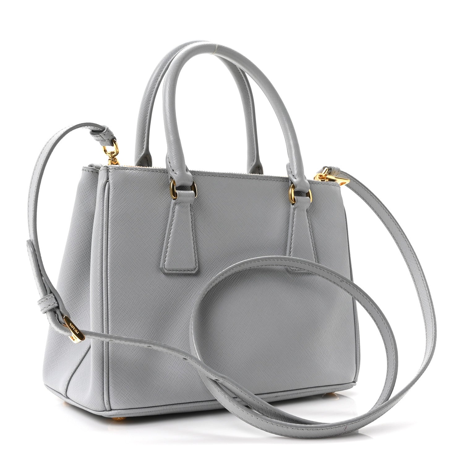 Saffiano Lux Small Galleria Double Zip Tote Granito