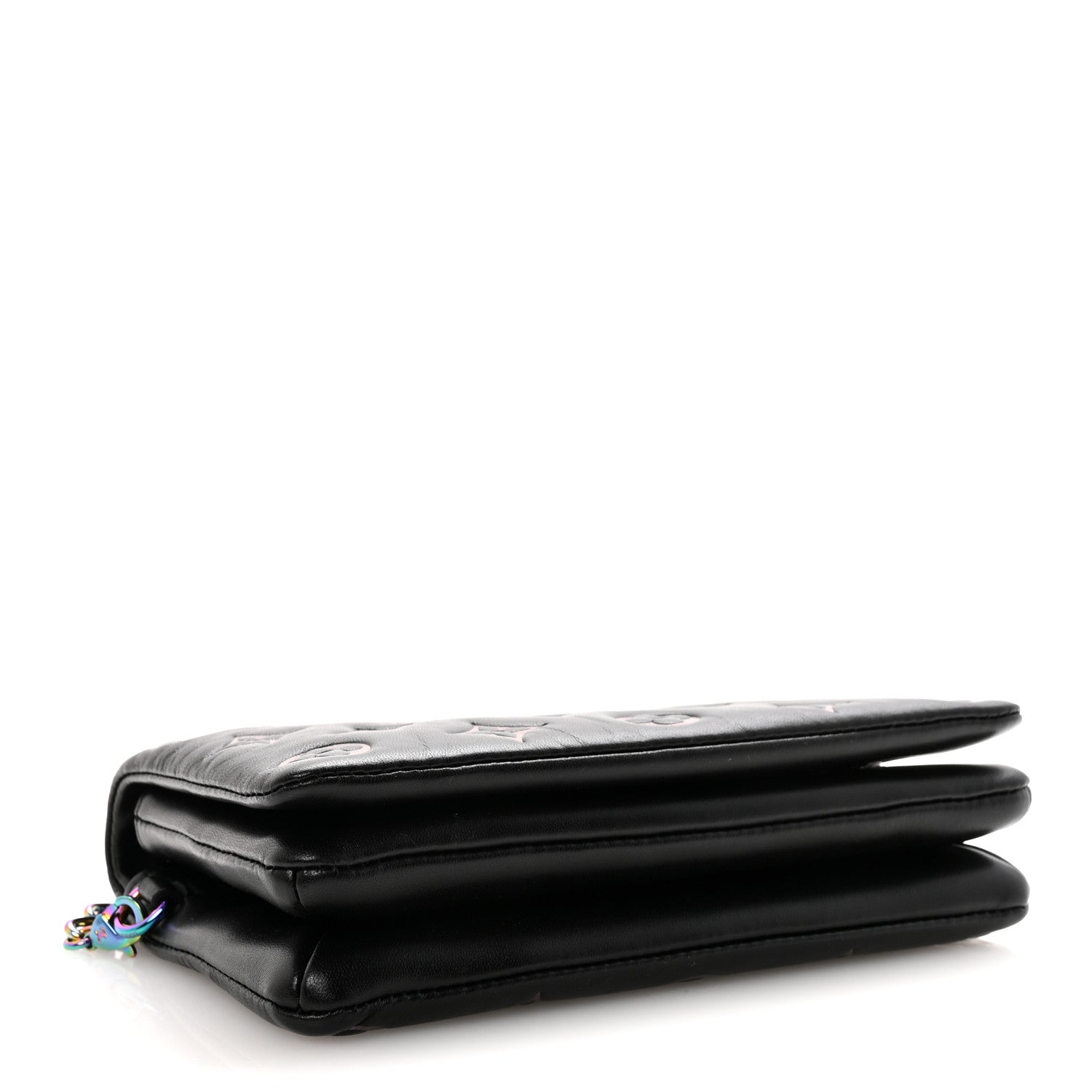 Lambskin Embossed Monogram Scarabeo Pochette Coussin Black
