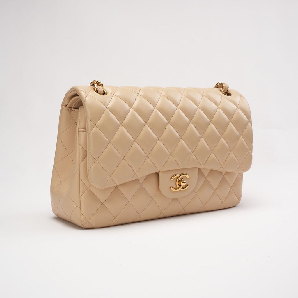 Chanel Classic Jumbo Double Flap Lamb Beige 2011