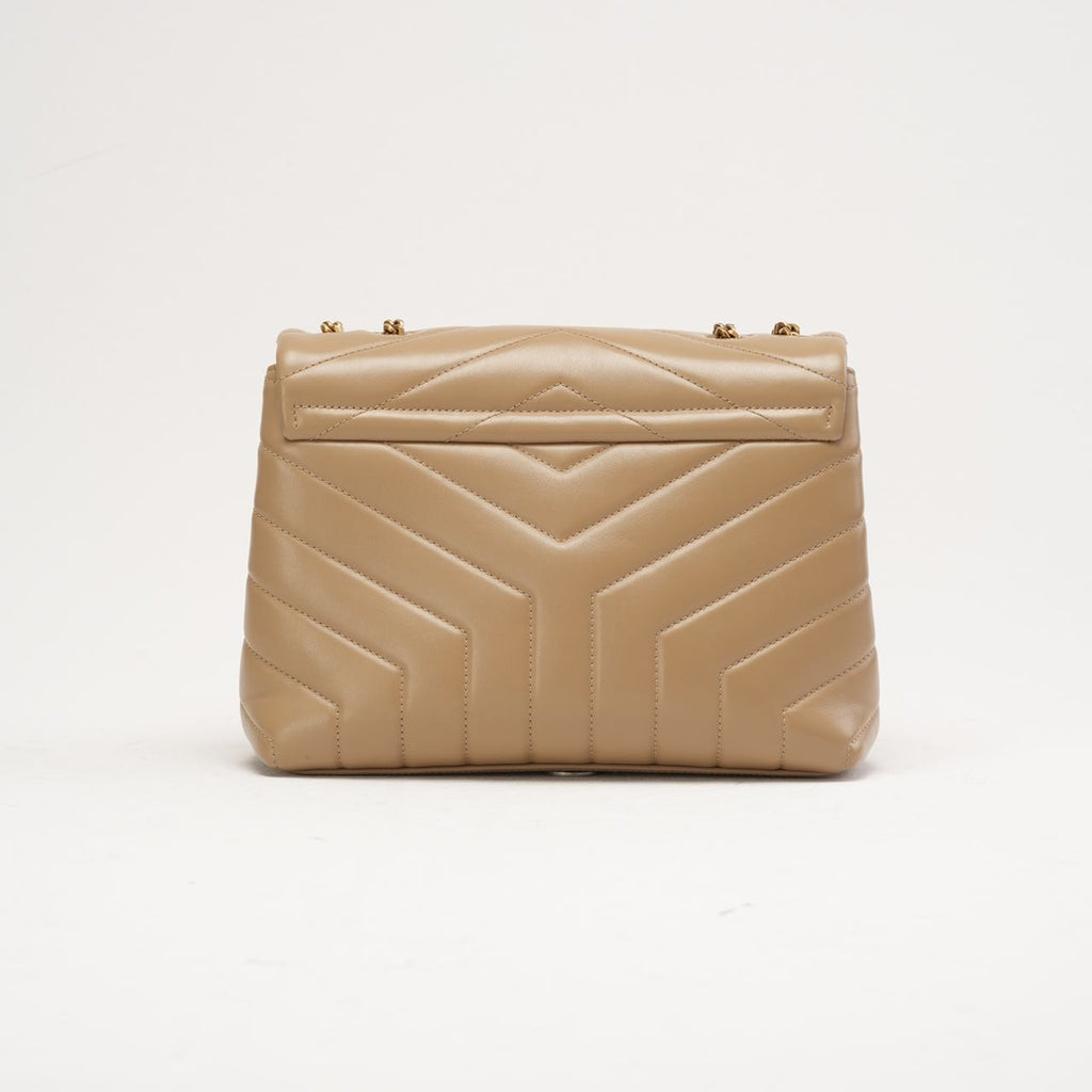 Saint Laurent Small Loulou Leather Dark Beige 2019