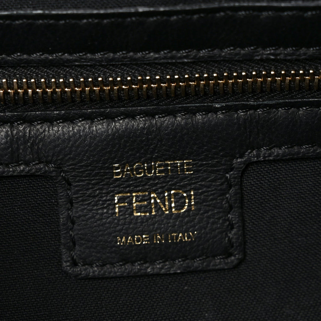 Nappa FF 1974 Embossed Baguette Black