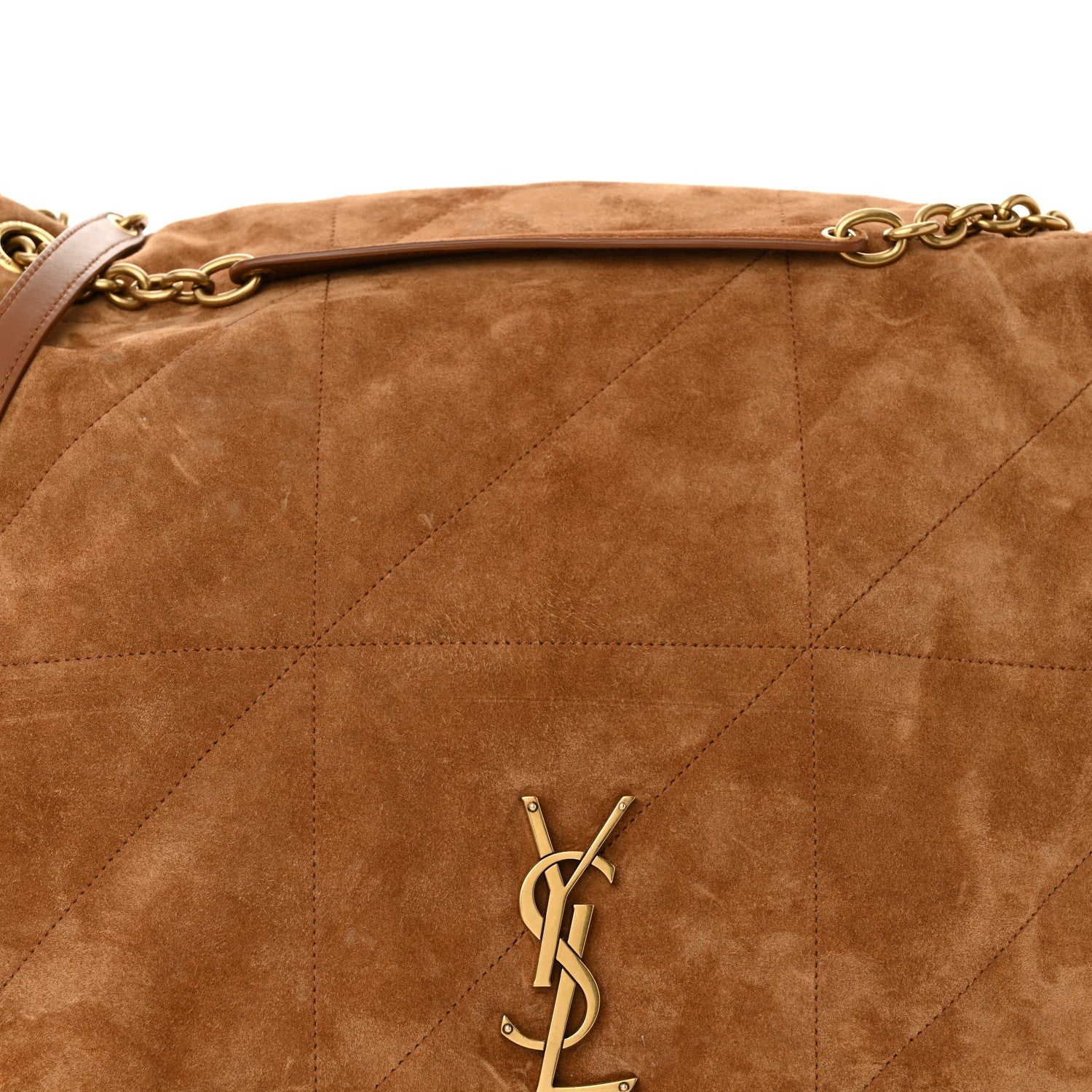 Suede Matelasse Monogram Large Jamie 4.3 Snuff