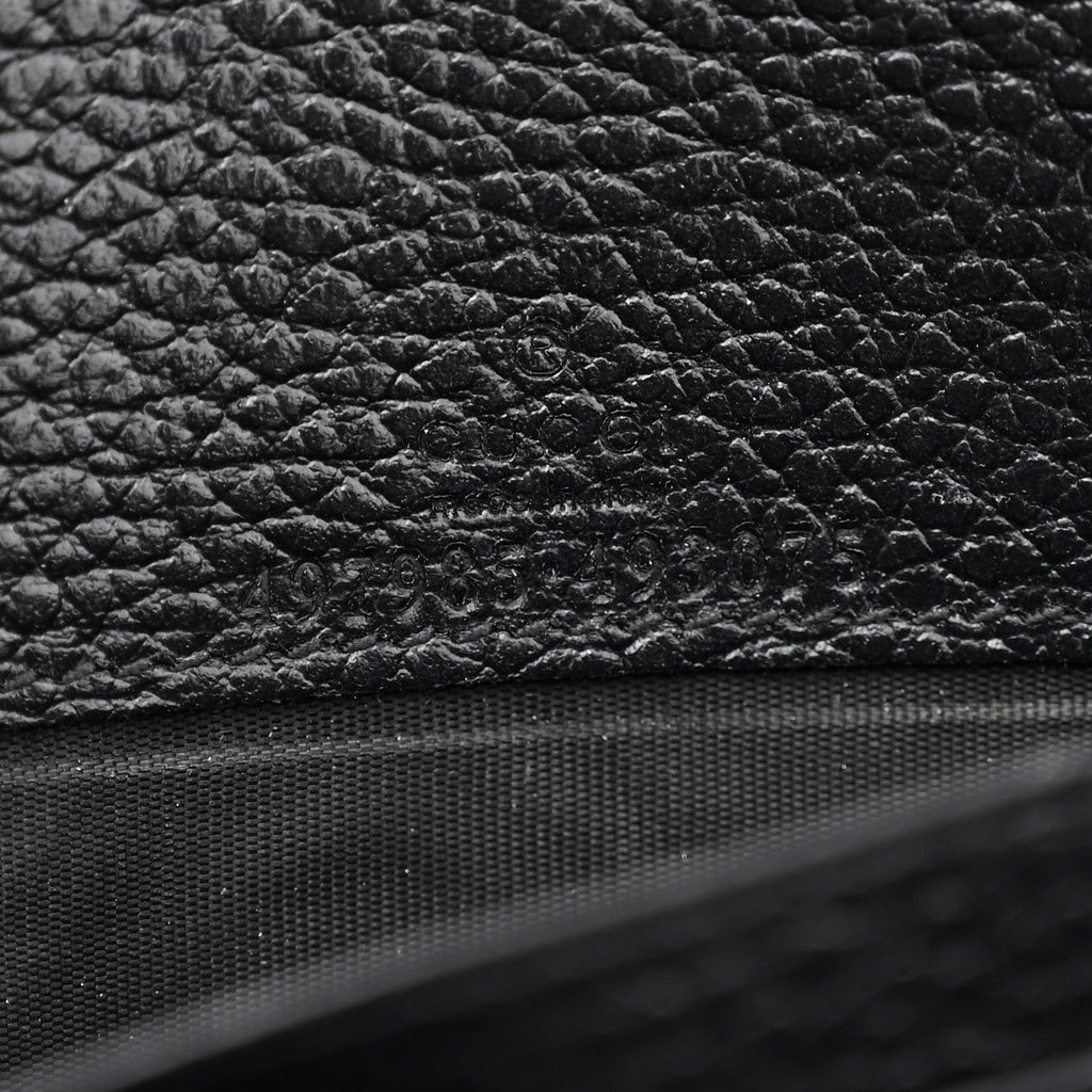 Calfskin Mini GG Marmont Chain Wallet Black