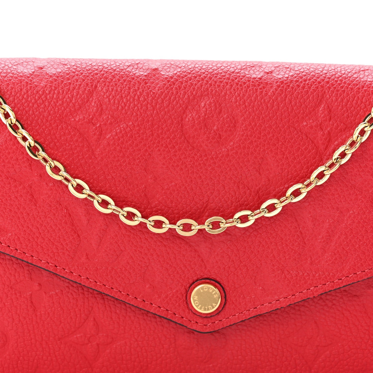 Empreinte Pochette Felicie Chain Wallet Scarlet Scarlet
