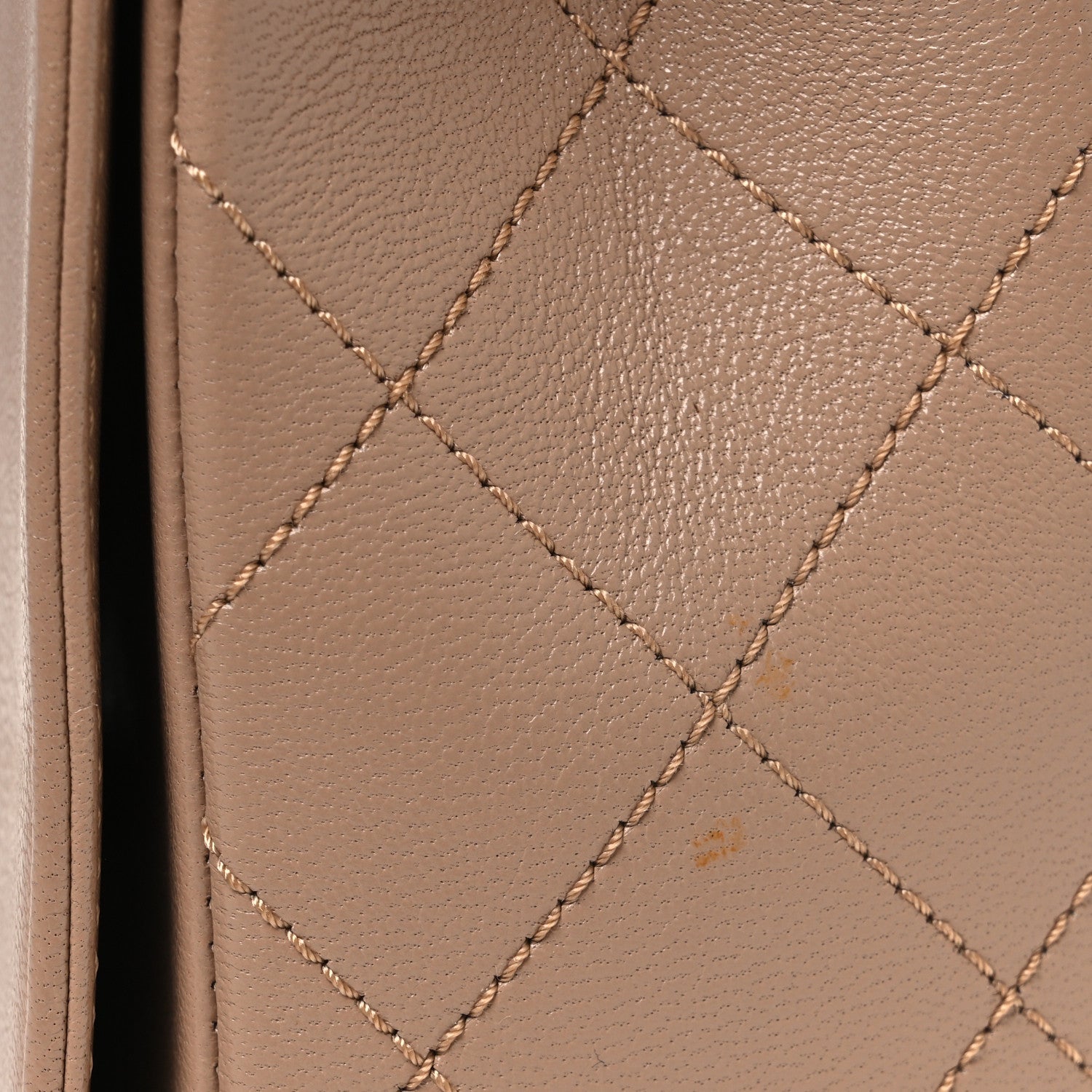 Sheepskin Quilted Vintage Mademoiselle Flap Beige