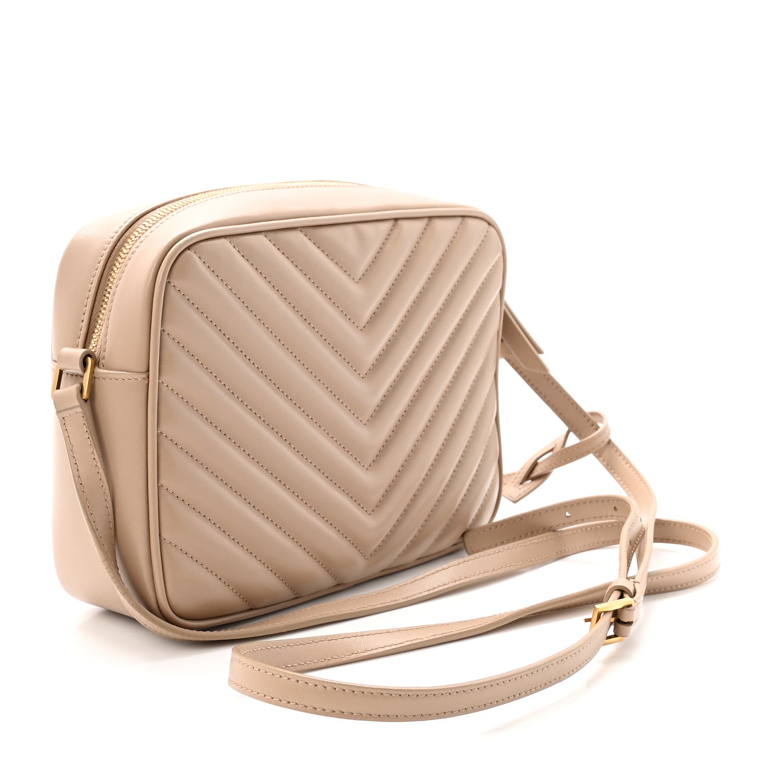Calfskin Matelasse Monogram Lou Camera Bag Dark Beige