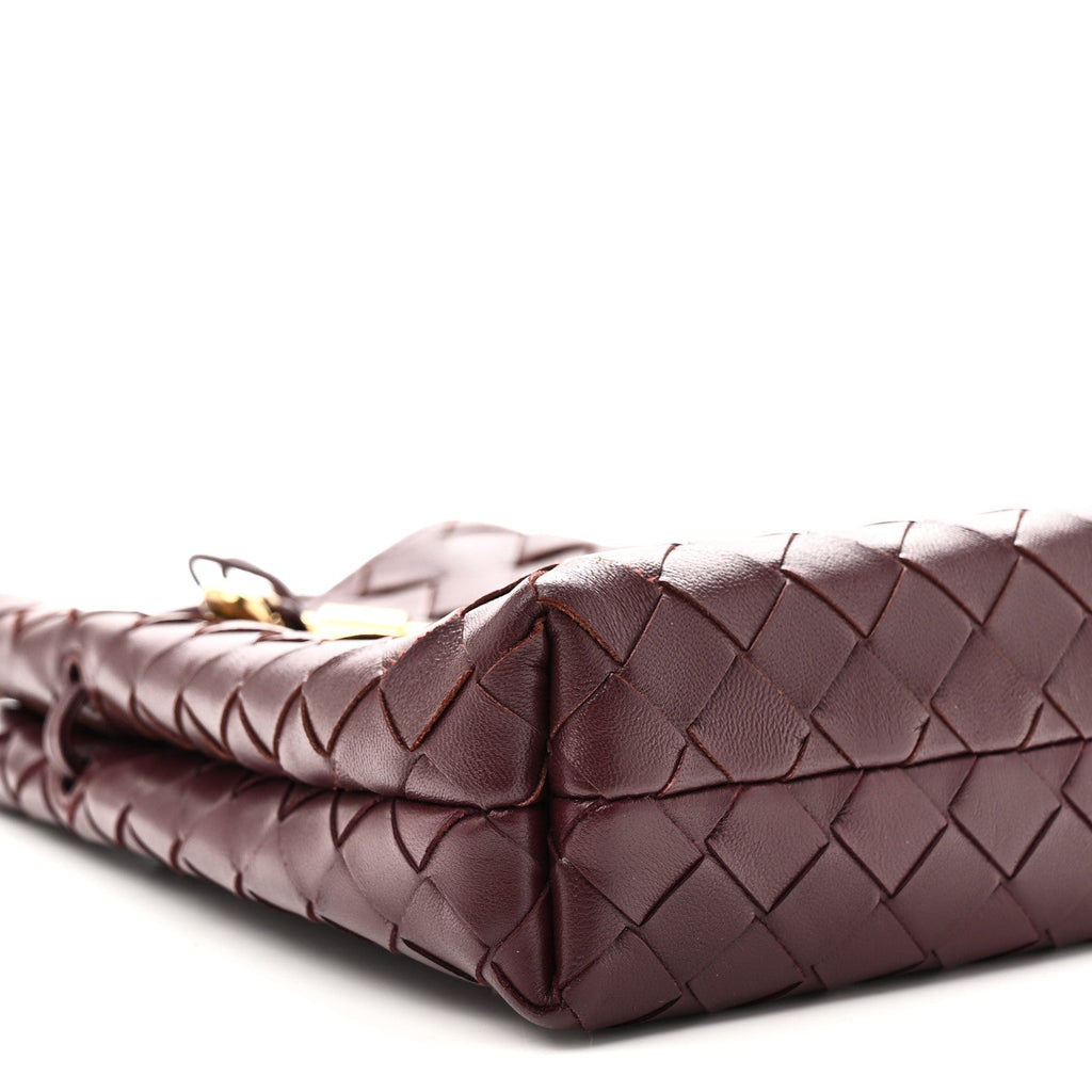 Nappa Intrecciato Andiamo Phone Pouch Deep Mahogany