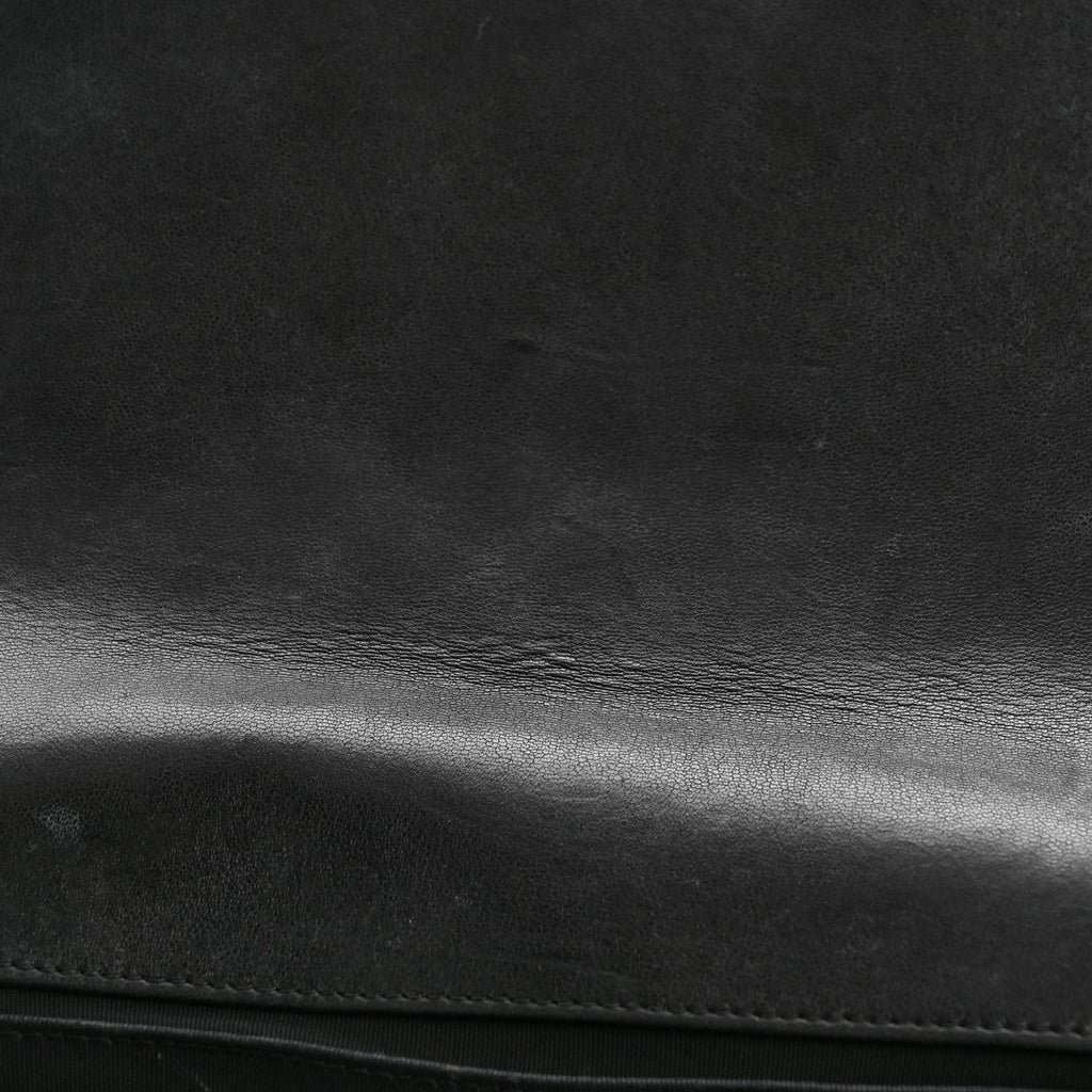 Calfskin Tweed Sequin Stitched Medium Boy Flap Black White