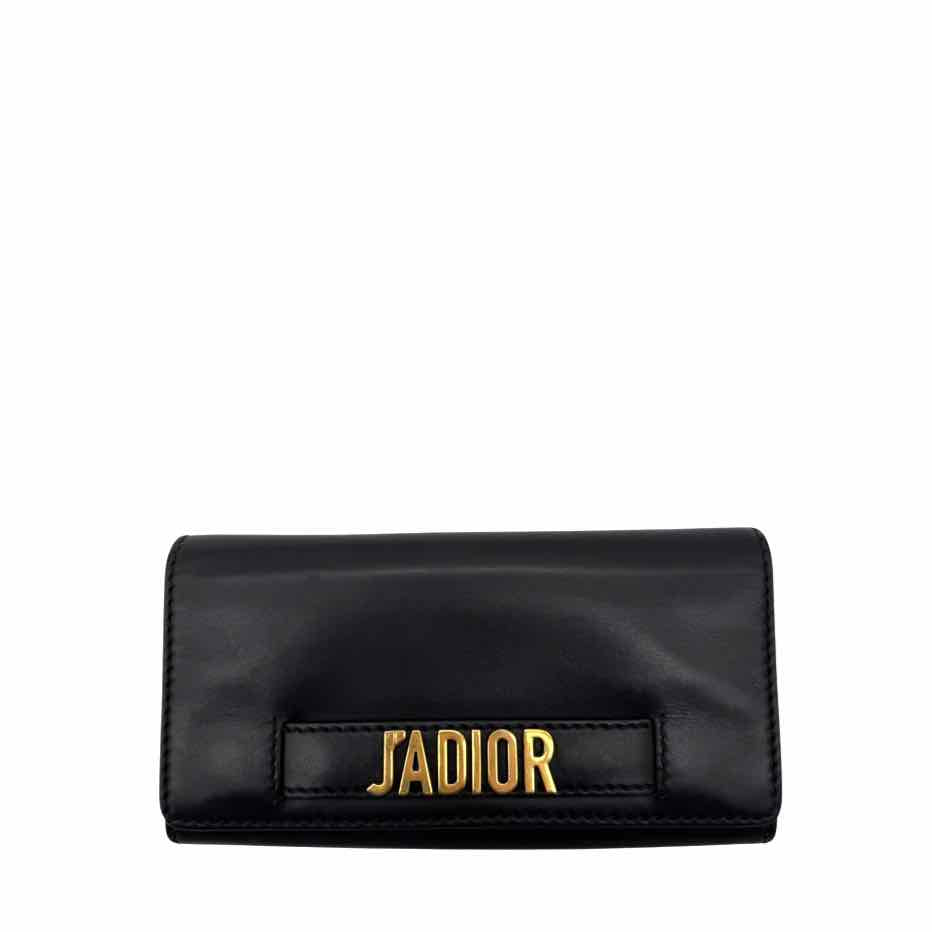 DIOR Calfskin J'Adior Chain Flap Bag Black