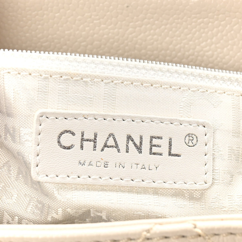 Caviar Quilted Mademoiselle Flap Bag Light Beige