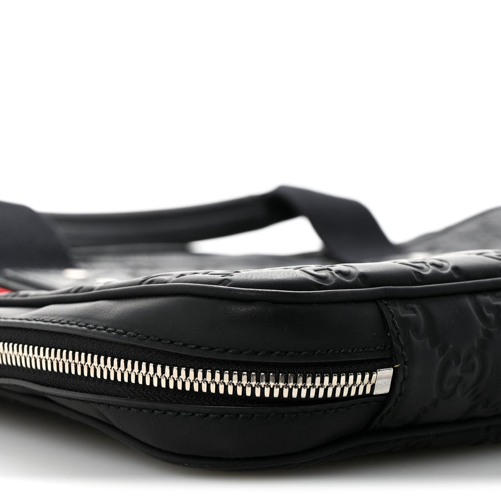 Rubber Guccissima Laptop Briefcase Black