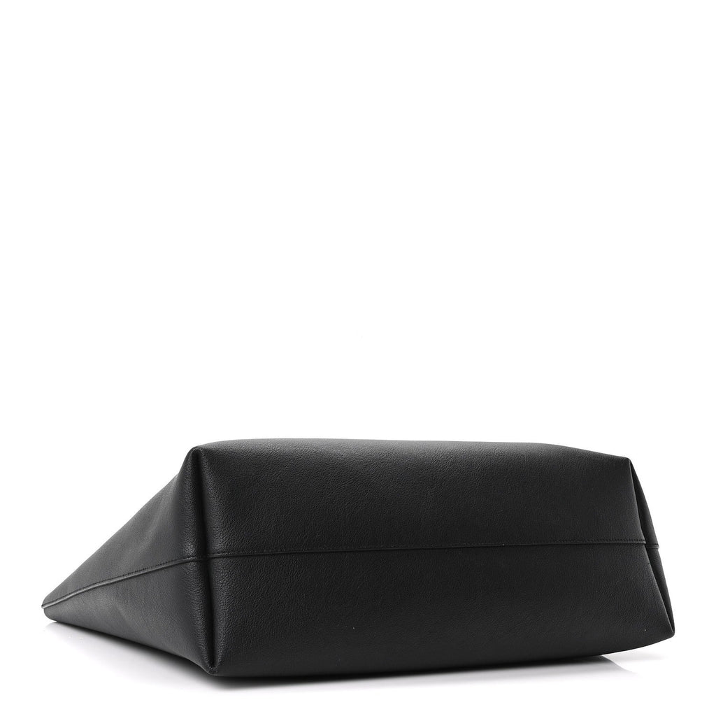 Calfskin Large Shopping Tote Black