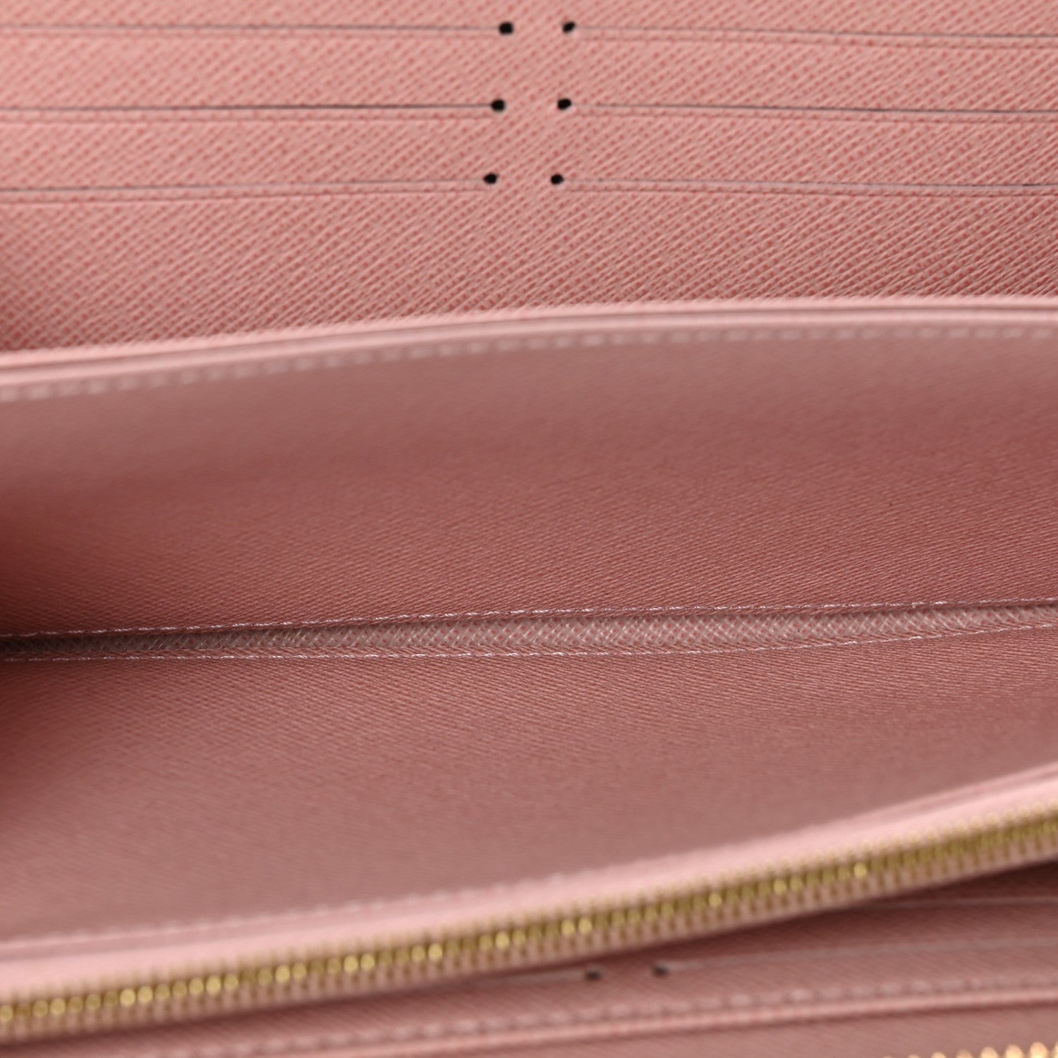 Damier Ebene Zippy Wallet Rose Ballerine