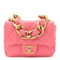 Lambskin Quilted Mini Funky Town Flap Pink