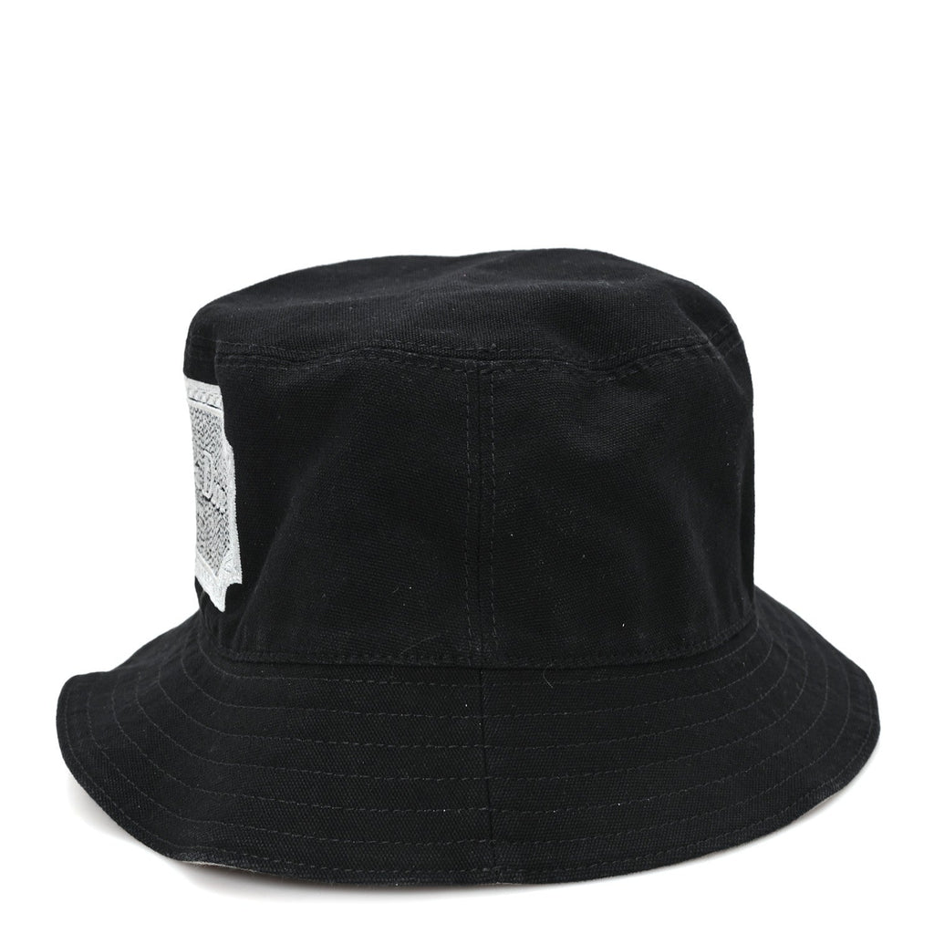 Cotton Logo Bucket Hat S Black