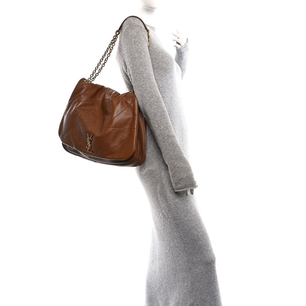 Lambskin Matelasse Monogram Large Jamie 4.3 Light Fox