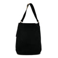 Suede Studded Bucket Bag Black