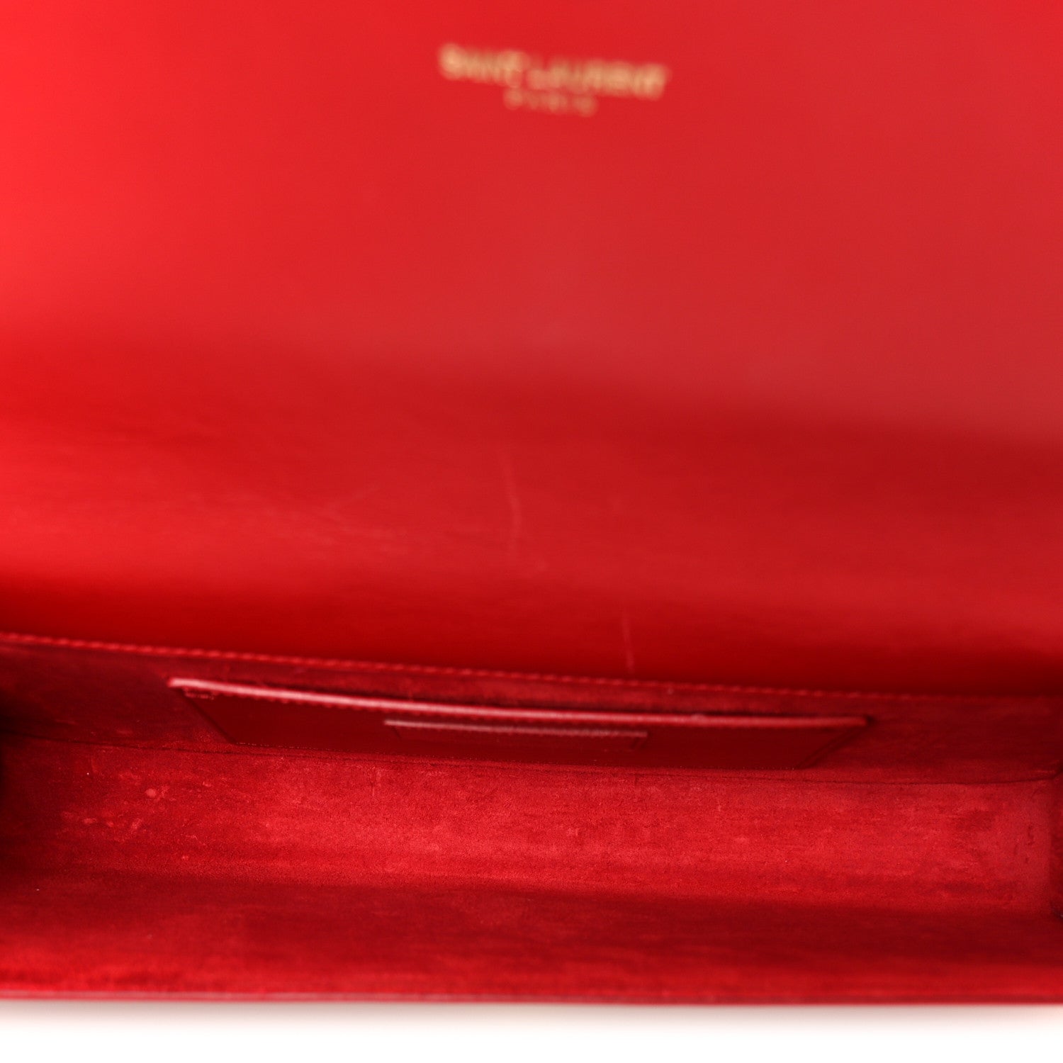 Grain De Poudre Classic Monogram Cassandre Clutch Rouge Orient