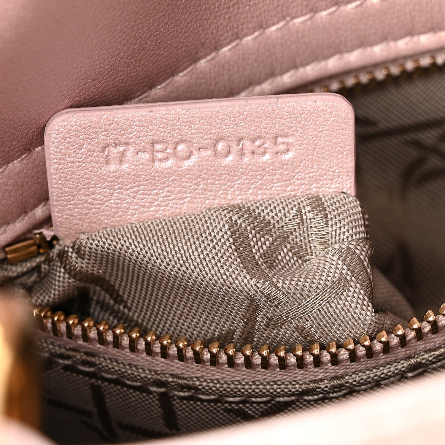 Metallic Lambskin Cannage Mini Lady Dior Lotus