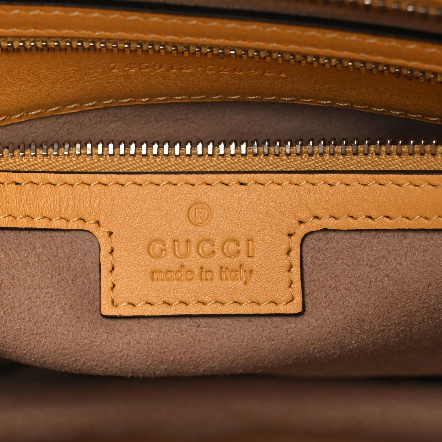 Senna Calfskin Petite GG Small Tote Bag Sunny Yellow