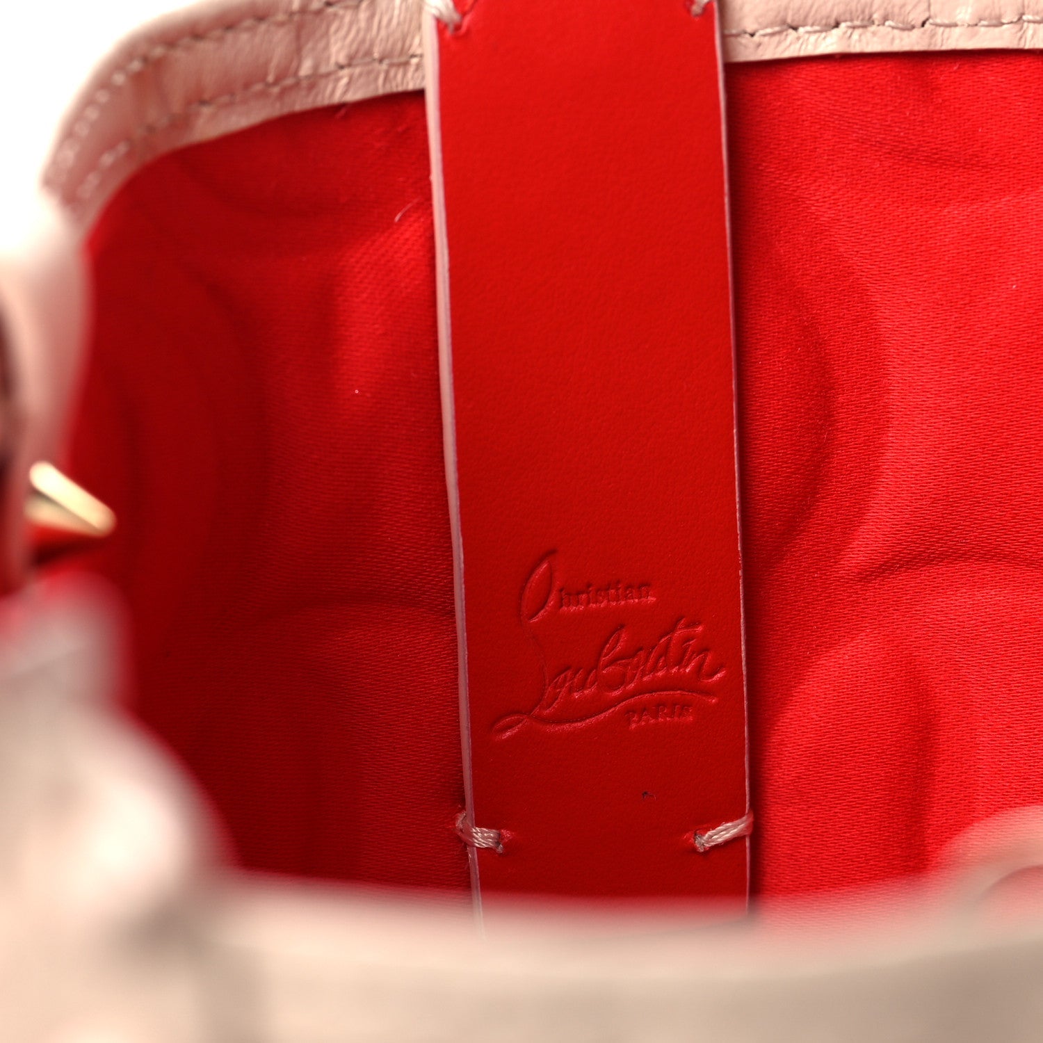 Nappa Embossed Mini East West Cabata Tote Leche