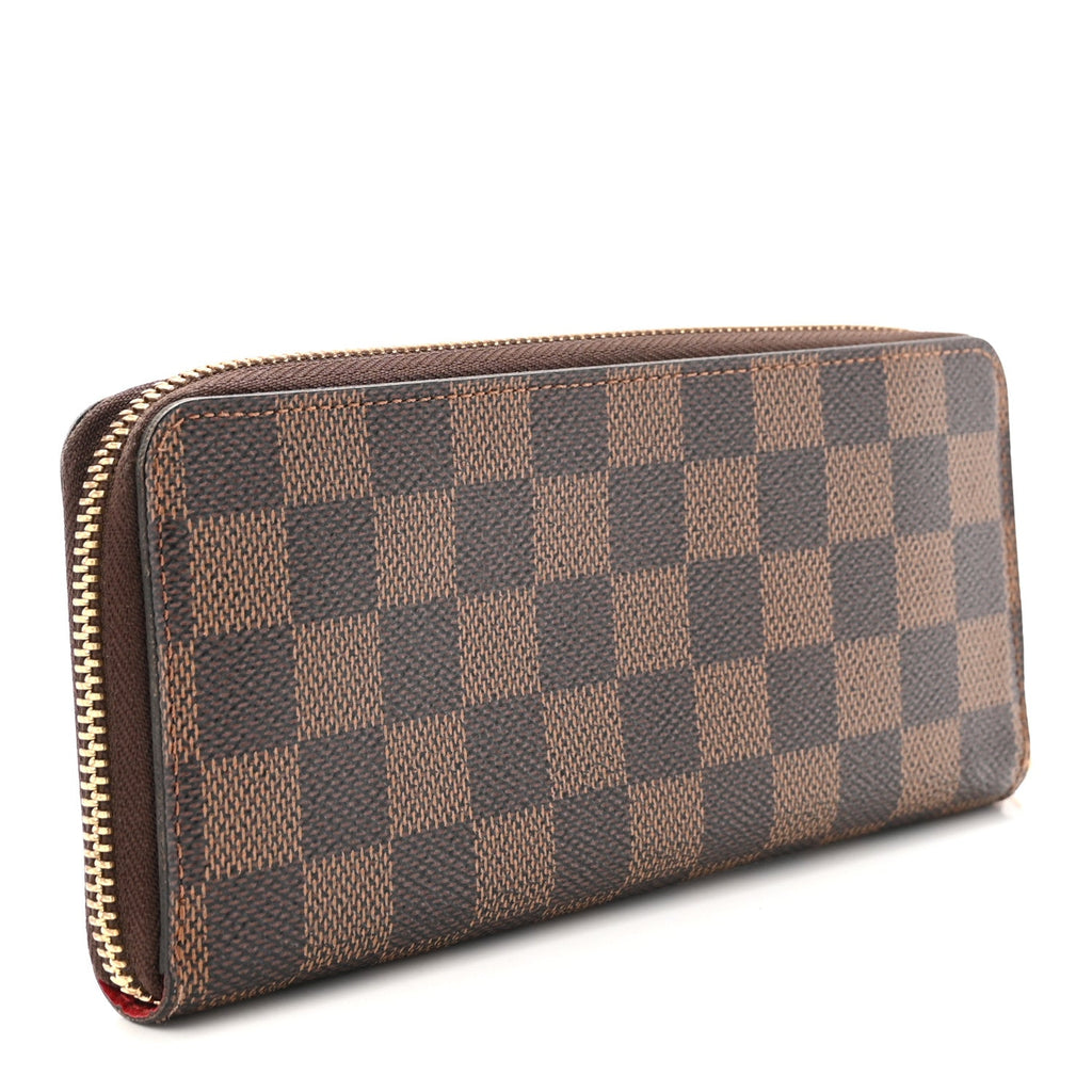 Damier Ebene Clemence Wallet Cherry