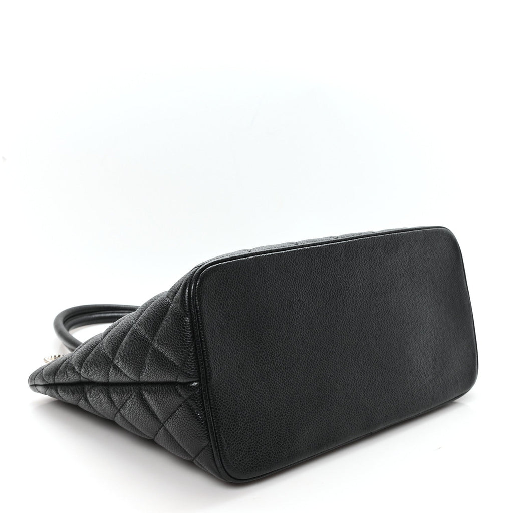 Caviar Quilted Medallion Tote Black