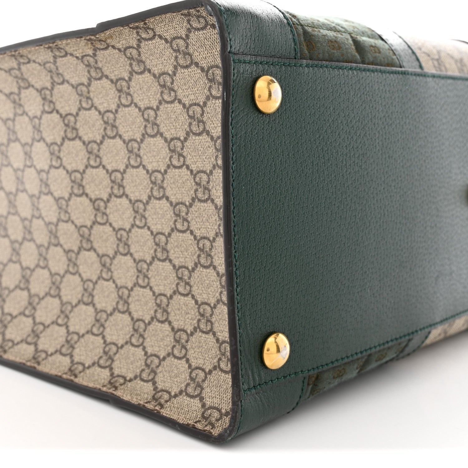 Monogram GG Mignon Textured Dollar Calfskin GG Supreme Monogram Quilted Mini GG Large Tote Bag Green Beige Ebony
