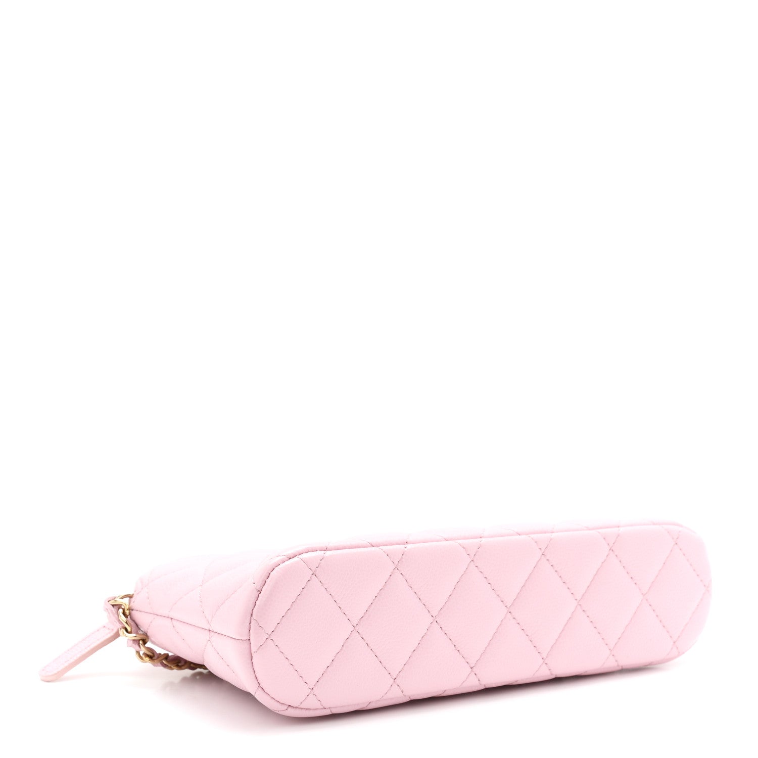 Caviar Quilted Classic Clutch With Chain Pink