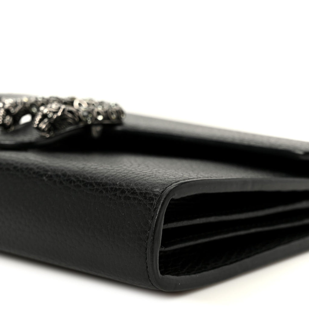 Calfskin Mini Dionysus Chain Wallet Black