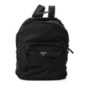 Tessuto Nylon Zip Backpack Black