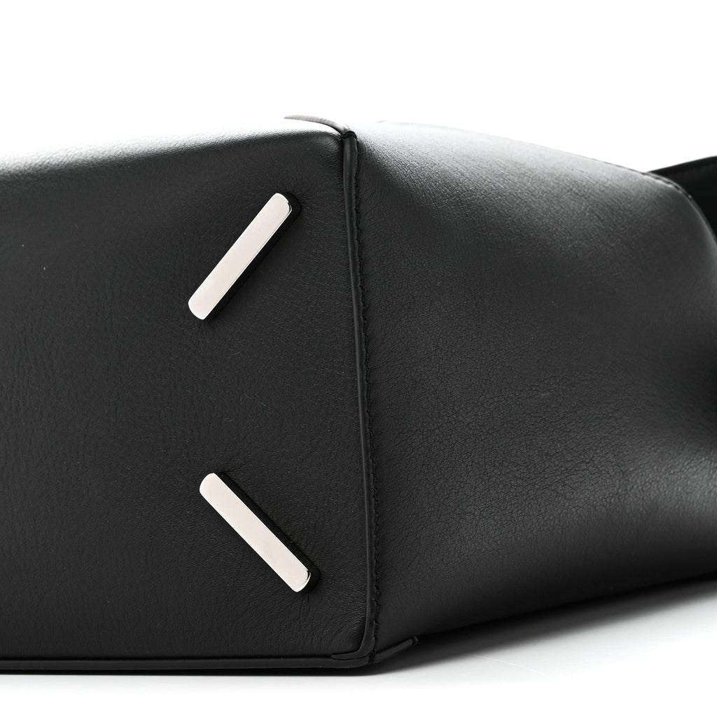 Calfskin Medium Puzzle Edge Bag Black