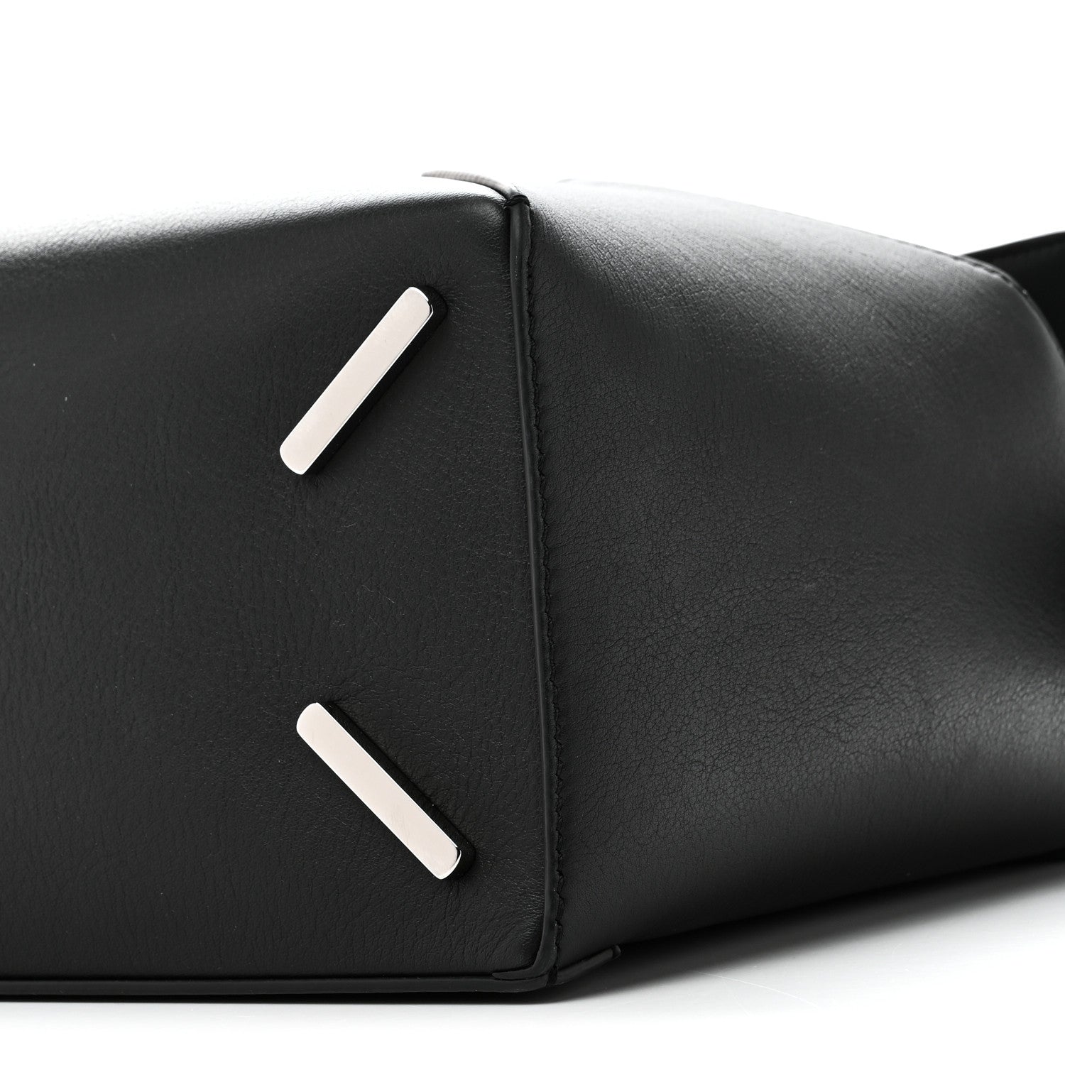 Calfskin Medium Puzzle Edge Bag Black
