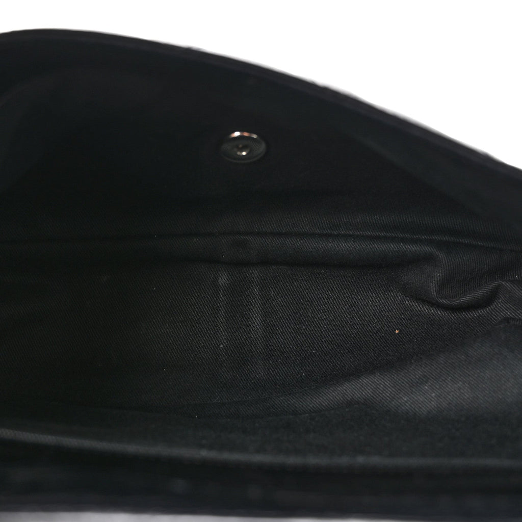 Glazed Calfskin Quilted Small CC Delivery Tote Black