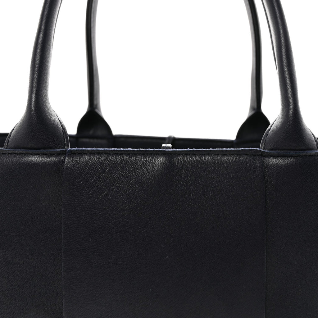 Nappa Maxi Intrecciato Small Arco Tote Navy