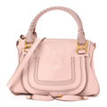 Calfskin Medium Marcie Satchel Nude Pink