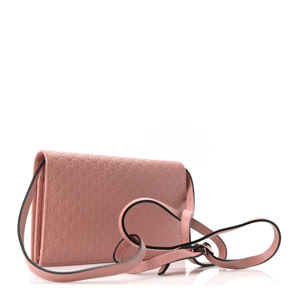 Microguccissima Crossbody Wallet Soft Pink