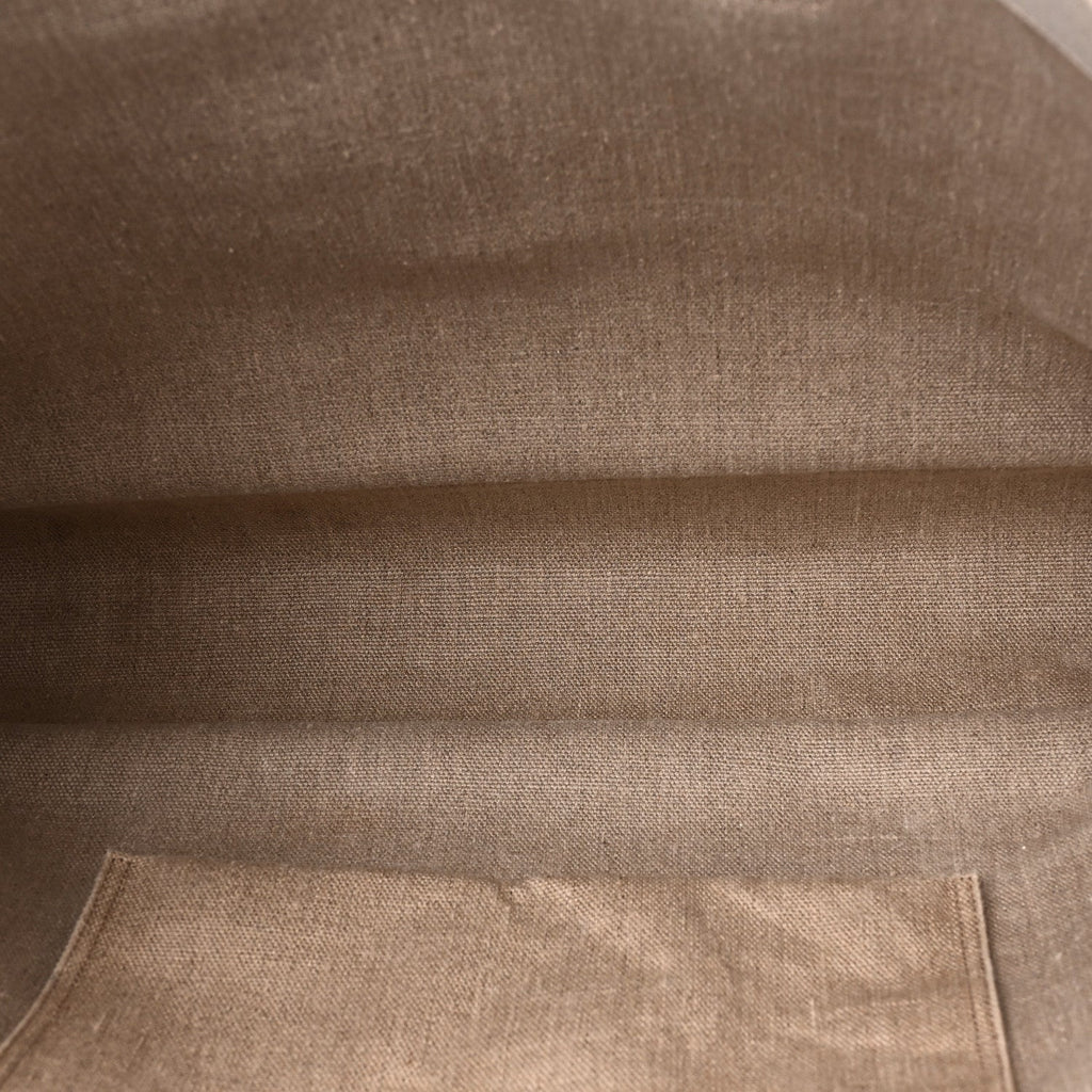 Linen Calfskin Rive Gauche Tote Greggio Natural