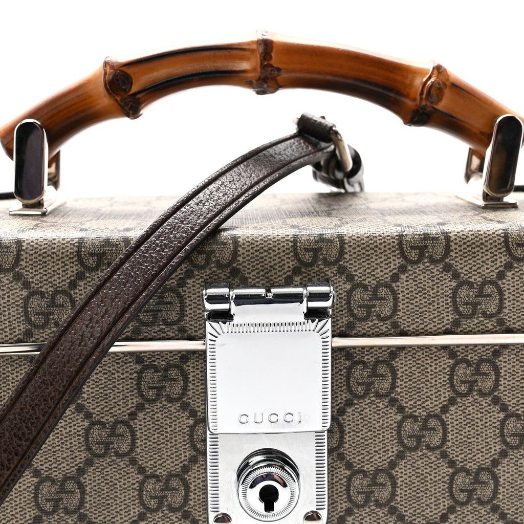 GG Supreme Monogram Globe-Trotter Beauty Case Brown